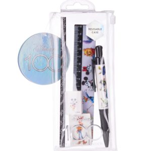 DISNEY 100TH Stationary Set Astuccio c/Righello-Gomma-Penna-Matita…x48