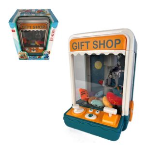 MINI ARCADE PESCA PELUCHE c/luci e suoni In box trasparente (30x23cm)…x6