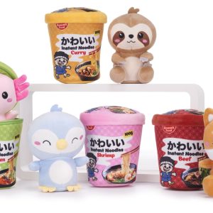 (Mis 3) KAWAII KUTIES  di Noodle con Personaggio Peluche (Super Squishy) GIFT 17cm 4ass…x48