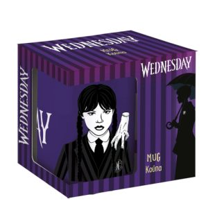 MERCOLEDI ADDAMS TAZZA Viola in Ceramica 340ml In box…x36