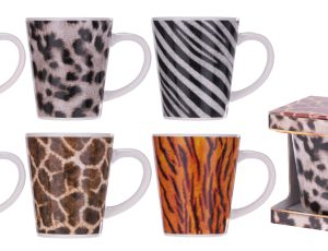 TAZZA STAMPA Manto Animali 350ml In box -6ass…x36