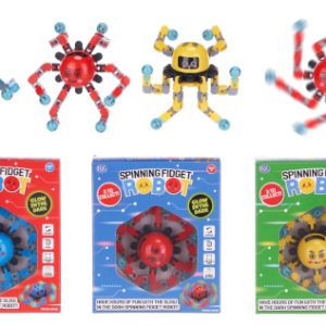 SPINNING FIDGET Robot Si illuminano al buio -3ass In box 15cm…x24…x144