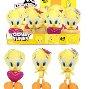 (Mis 2) LOONEY TUNES -TITTY SOLA (Tweety) Peluche 20cm -3ass In espo da 24pz…x24