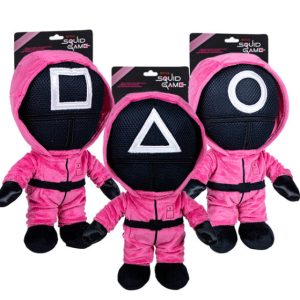 (Mis 3+) SQUID GAME GUARDIE Peluche c/backing card 28cm -3ass..x12