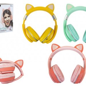 CUFFIE CUTE CAT Wireless e Pieghevoli In scatola (17x20cm) – 3ass…x18