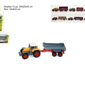 TRATTORE C/RIMORCHIO metallico – scala 1:72 – In display da 12pz…x48