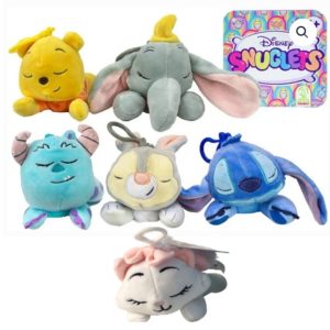 (Mis 1) DISNEY SNUGGLETIME Peluche 15cm Sdraiati c/Bagclip – 6ass…x96