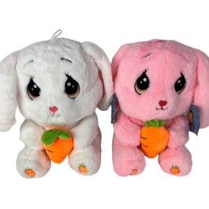 (Mis 2) CONIGLIETTO OCCHIONI Peluche 18cm -2ass…x6…x108