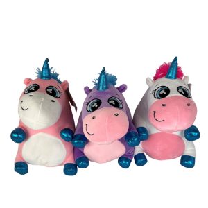 (Mis 3+) MUCCA UNICORNO Peluche Squishy 25cm -3ass…x6…x42