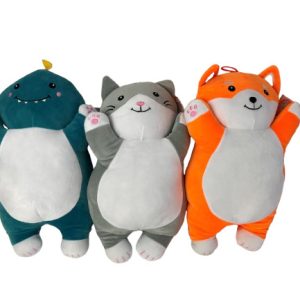 (Mis 7,5) ANIMALI CICCIOTTI (Drago/Volpe/Gatto) Peluche Squishy 60cm -3ass…x8