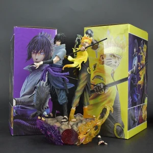 Naruto Shippuden - Uzumaki Naruto e Uchiha Sasuke Action Figure