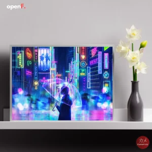 Anime - Quadro Luminoso 3D Shibuya Neon City con Luce Led