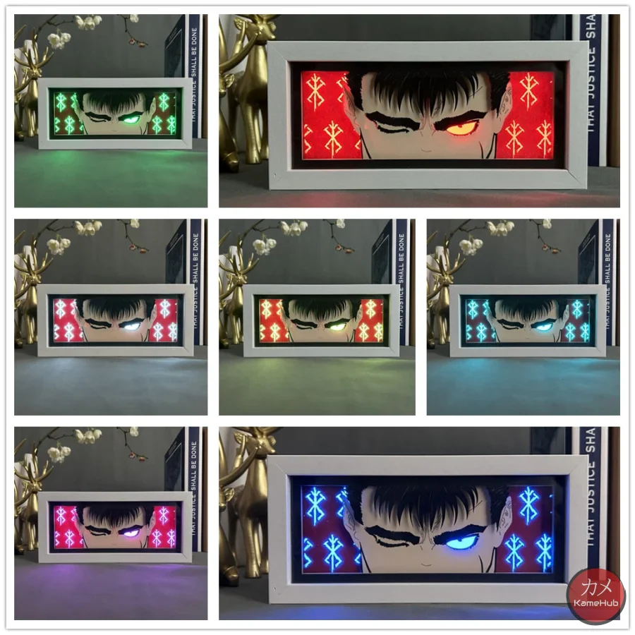 Berserk - Guts Lampada Decorativa 3D Con Luce Led - immagine 2