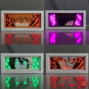 Bleach - Ichigo, Ulquiorra e Aizen Light Box 3D con Luce Led