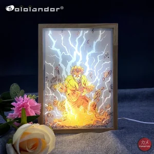 Demon Slayer / Kimetsu no Yaiba - Agatsuma Zenitsu Quadro Luminoso 3D con Luce Led