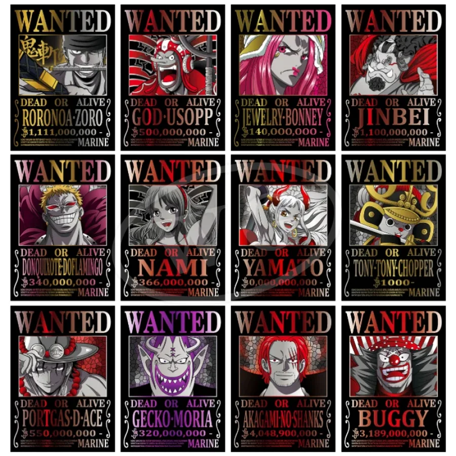 One Piece - Poster Wanted Dead or Alive Aesthetic Multicolor Design - immagine 4