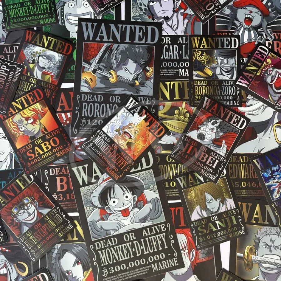 One Piece - Poster Wanted Dead or Alive Aesthetic Multicolor Design - immagine 3