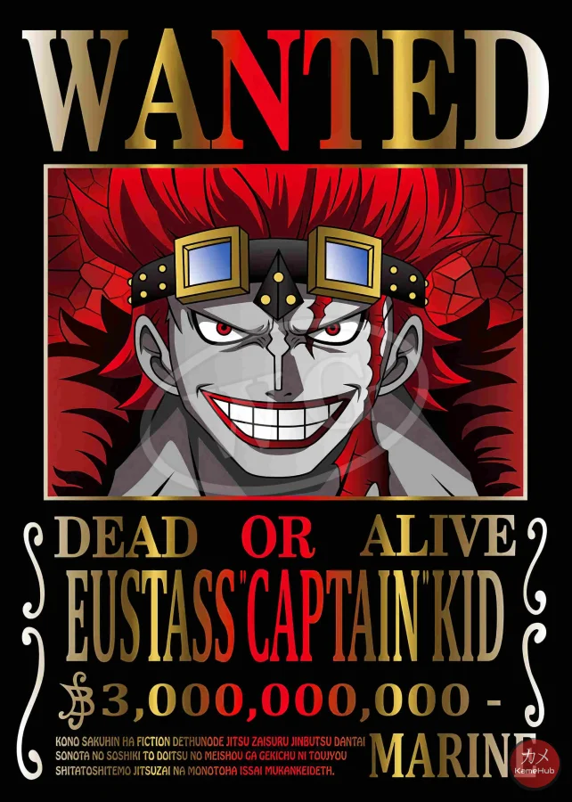 One Piece - Poster Wanted Dead or Alive Aesthetic Multicolor Design - immagine 7