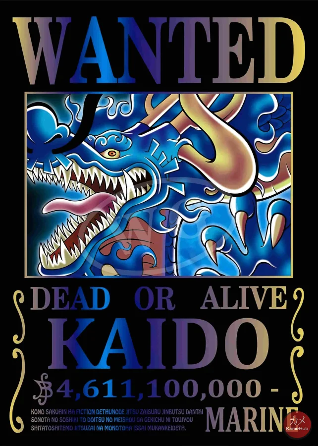 One Piece - Poster Wanted Dead or Alive Aesthetic Multicolor Design - immagine 8