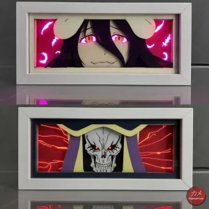 Overlord - Albedo e Ainz Ooal Gown Light Box 3D con Luce Led