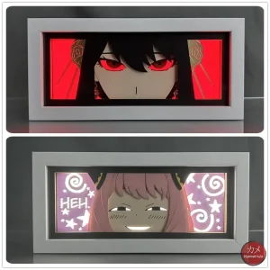 Spy x Family - Anya e Yor Forger Light Box 3D con Luce Led