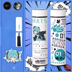 Vocaloid - Hatsune Miku  Borraccia Termica 500 ml con Display Digitale Intelligente